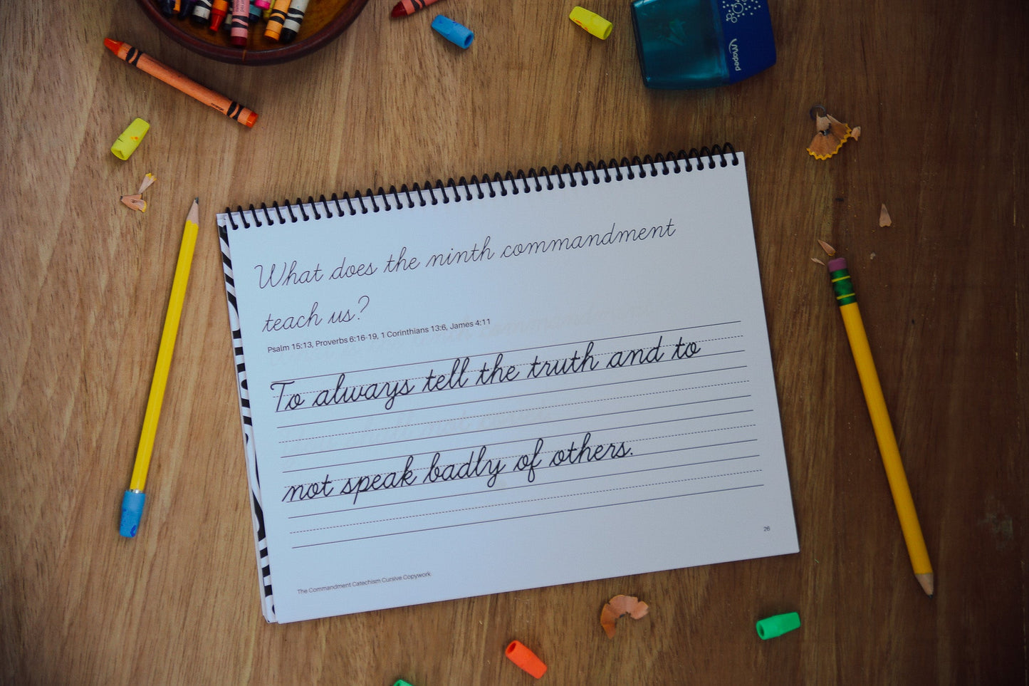 DIGITAL | The Commandment Catechism Cursive Copywork