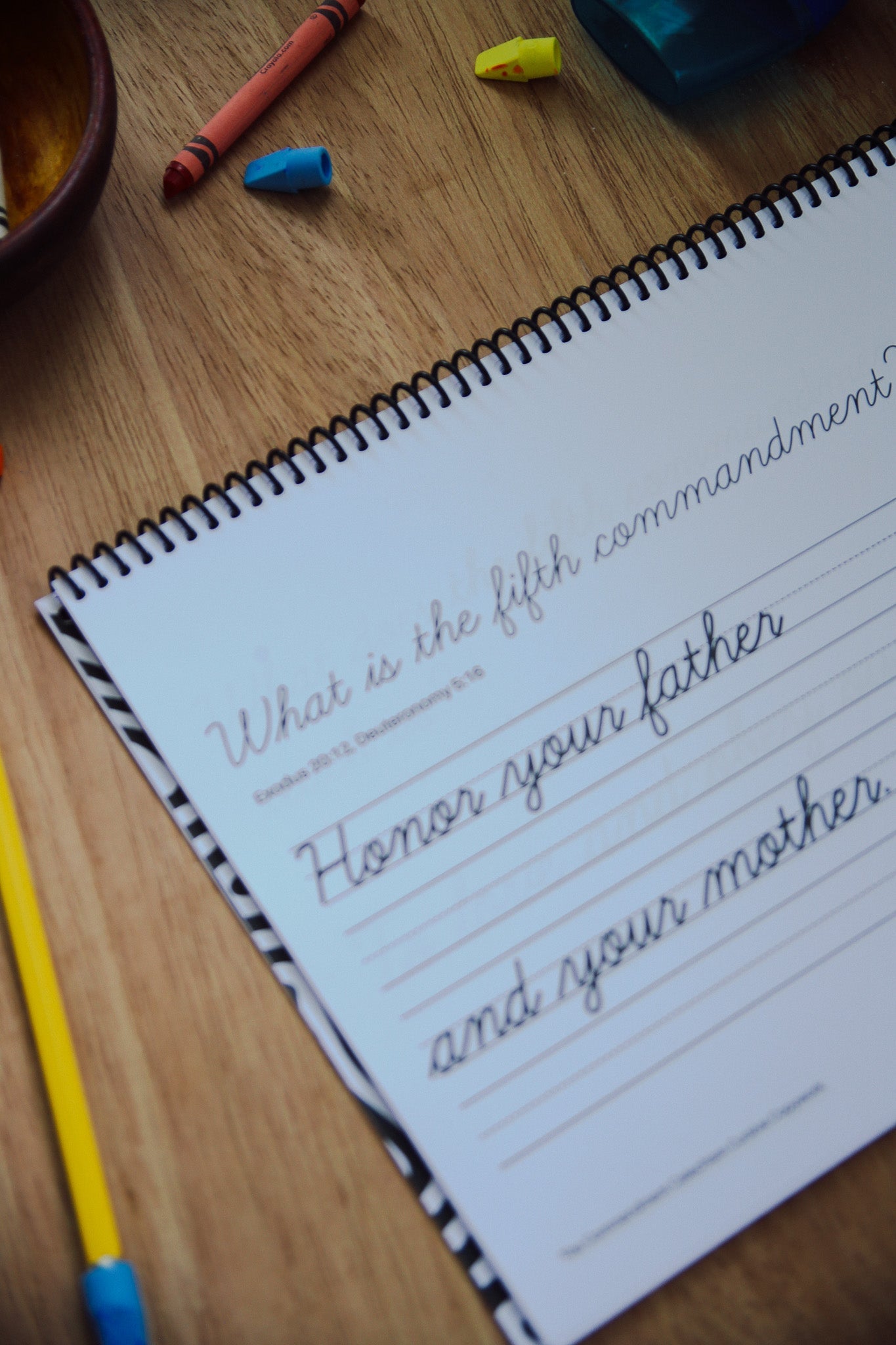 DIGITAL | The Commandment Catechism Cursive Copywork