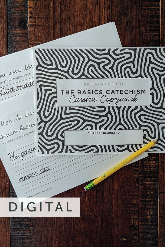 DIGITAL | The Basics Catechism Cursive Copywork