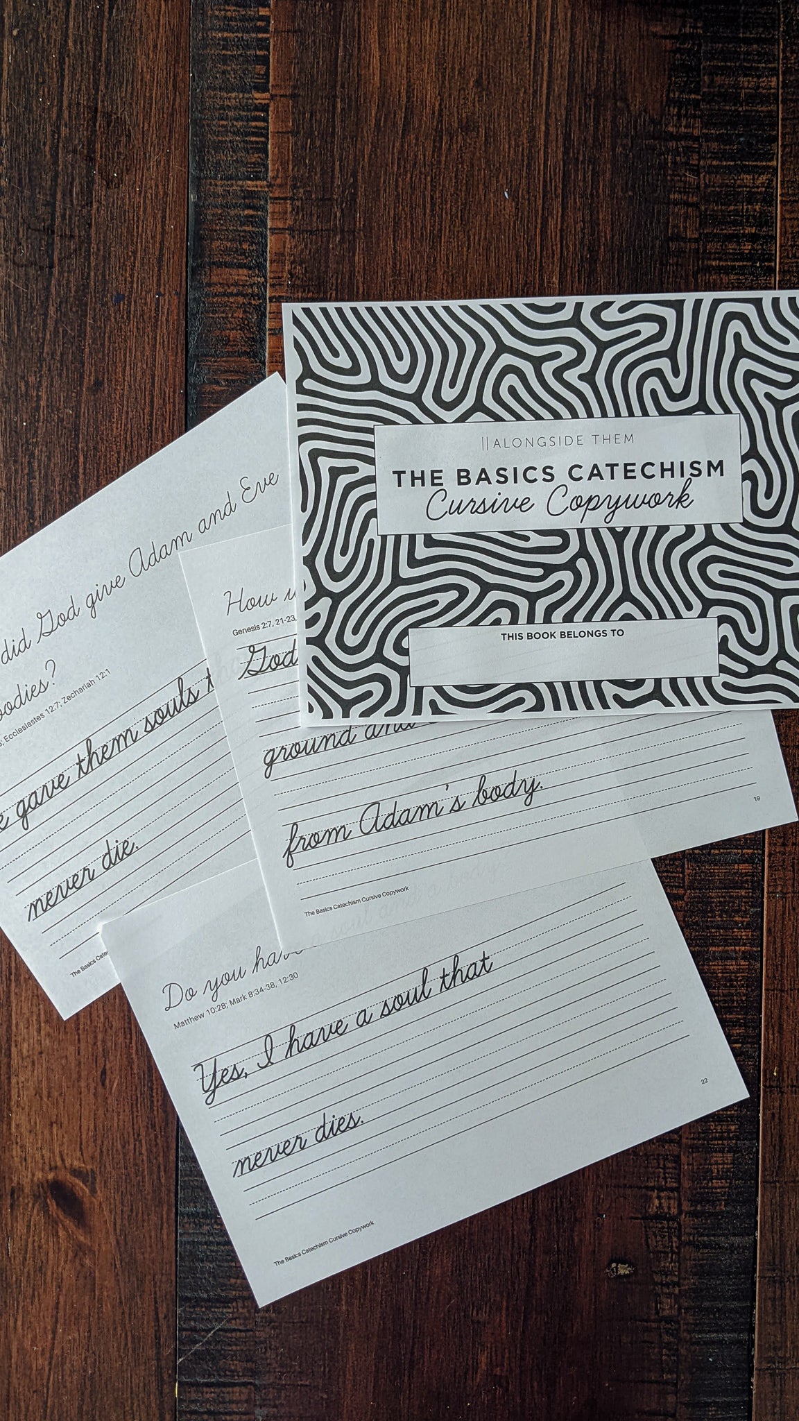 DIGITAL | The Basics Catechism Cursive Copywork