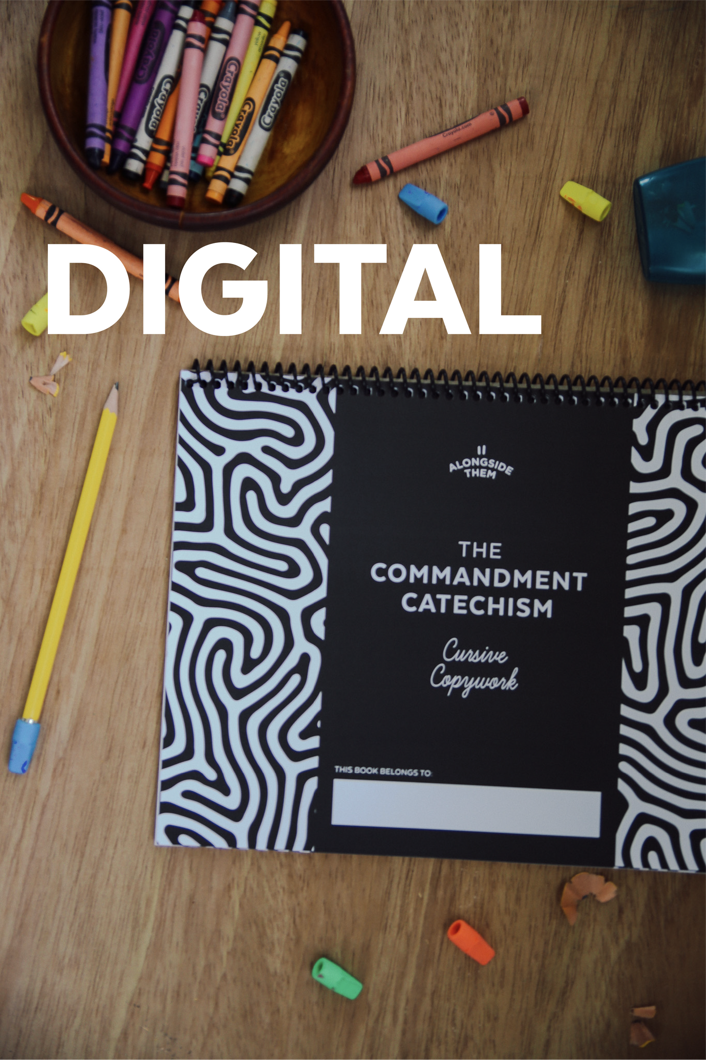 DIGITAL | The Commandment Catechism Cursive Copywork