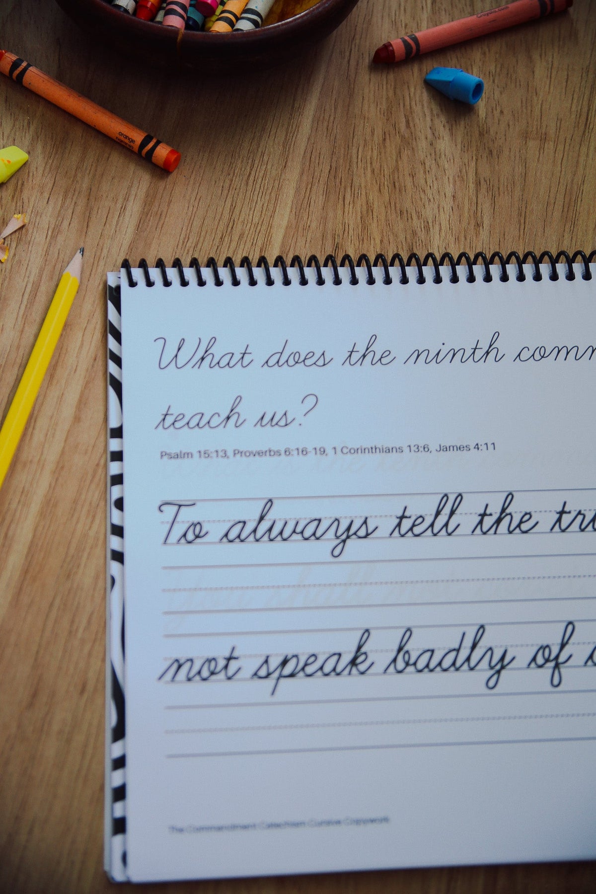 Cursive Ten Commandments DIGITAL | The Commandment Catechism Cursive Copywork – Alongside Them