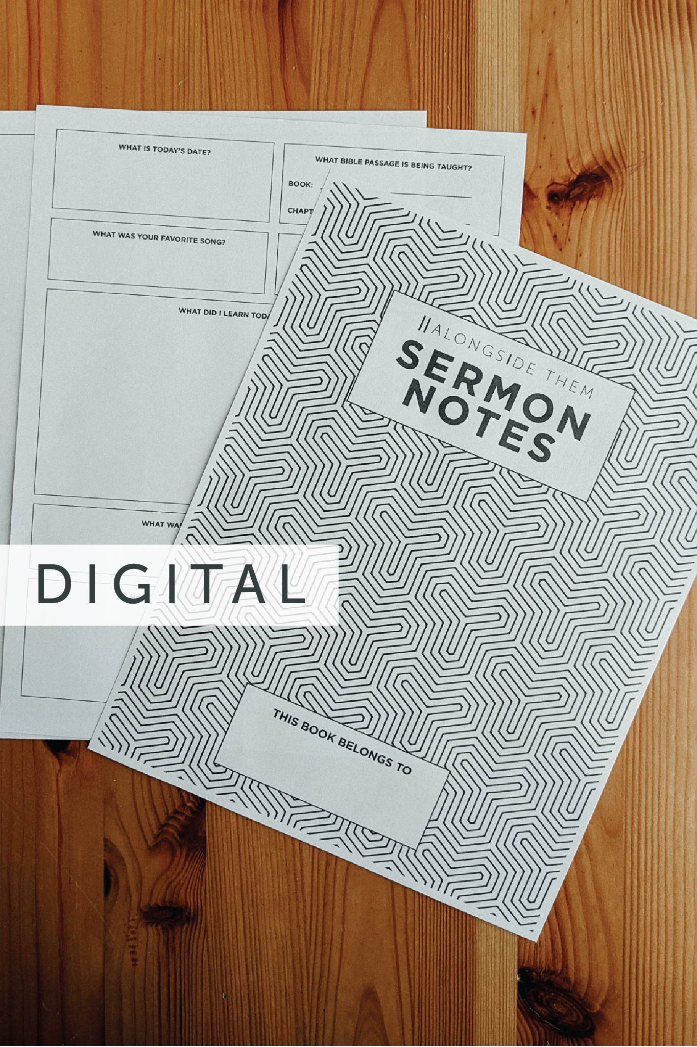 DIGITAL | Sermon Note Sheets for Kids